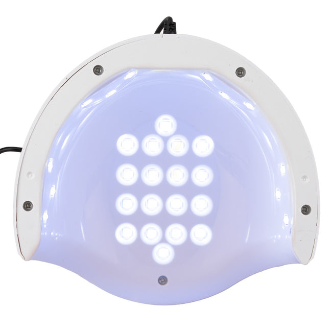 AlleLux Lampa do paznokci UV/LED 72W do lakierów hybrydowych Biała T15