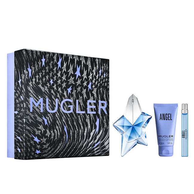 Thierry Mugler Angel zestaw woda perfumowana spray 50ml + balsam do ciała 50ml + woda perfumowana spray 10ml