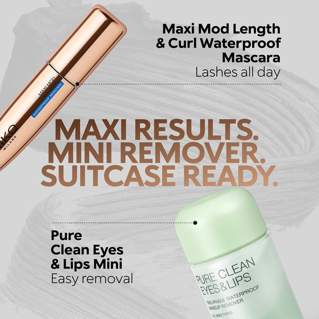 KIKO Milano Maxi Mod Length & Curl Mascara tusz do rzęs wydłużający i podkręcający z mini szczoteczką 12ml