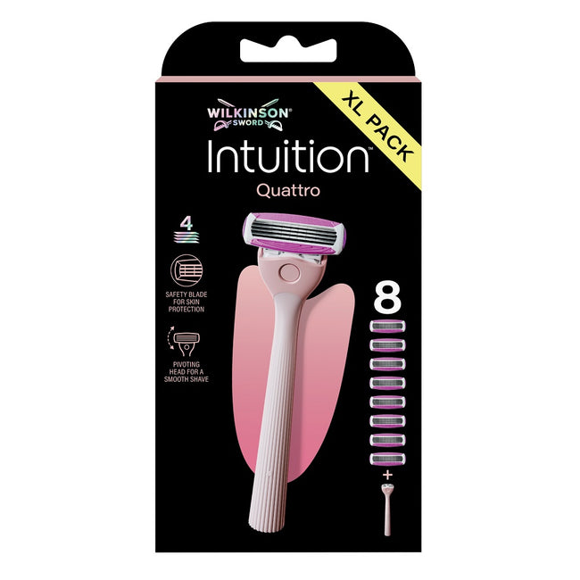 Wilkinson Intuition Quattro maszynka do golenia z 4 ostrzami i 8 wkładów