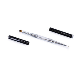 Excellent PRO Decoration pędzelek 2w1 z cyrkoniami Oval #6 7mm