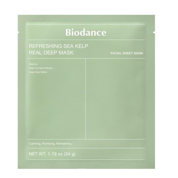 Biodance Refreshing Sea Kelp Real Deep Mask łagodząca maska w płachcie 4x34g