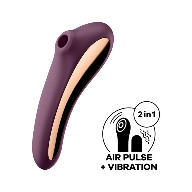 Satisfyer Dual Kiss stymulator łechtaczki i punktu G Wine Red