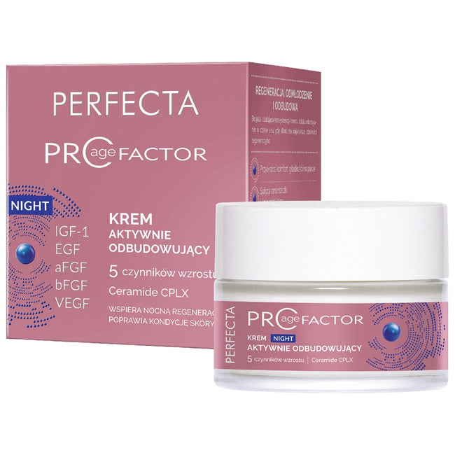 Perfecta Pro Age Factor krem aktywnie odbudowujący na noc 50ml