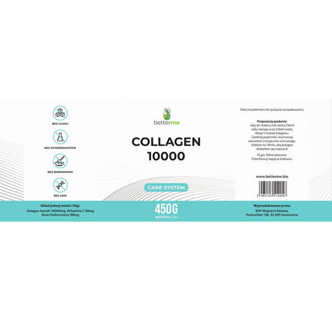 BetterMe Collagen 10000 Care System suplement diety na mocne stawy kości i mięśnie 450g
