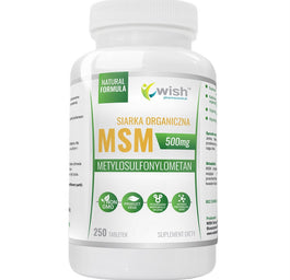 WISH Pharmaceutical Siarka Organiczna MSM 500mg suplement diety 250 tabletek