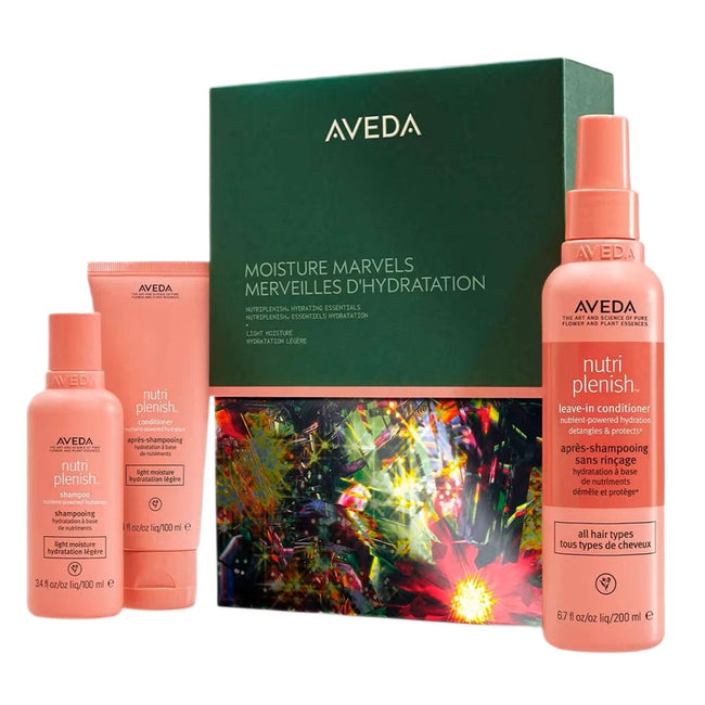 Aveda Nutriplenish zestaw szampon do włosów 100ml + odżywka do włosów 100ml + odżywka bez spłukiwania 200ml