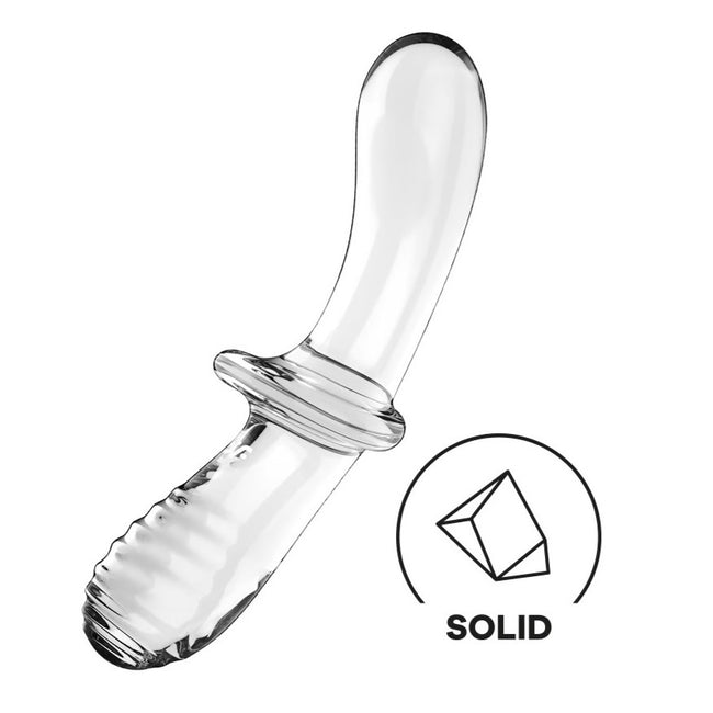 Satisfyer Double Crystal dildo szklane Transparent