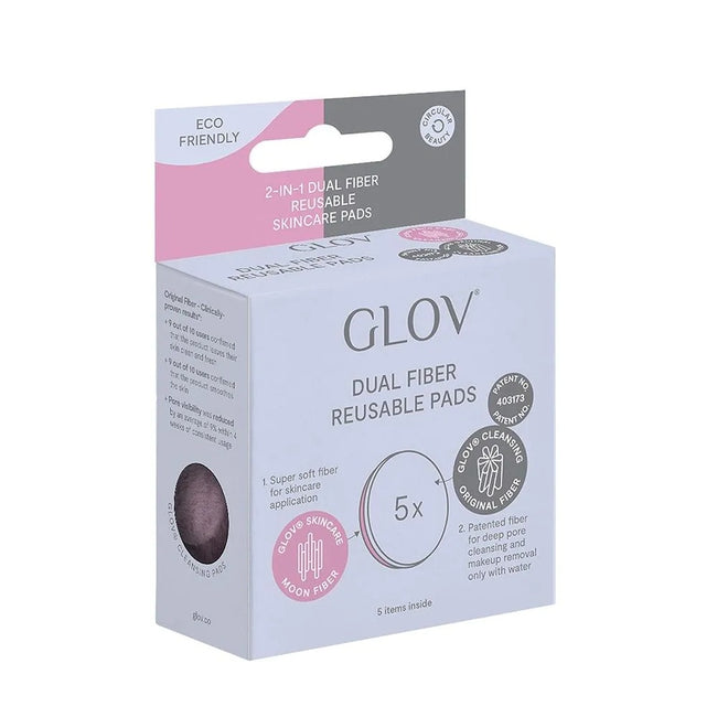 Glov Dual Fiber Reusable Pads wielorazowe płatki kosmetyczne z dwóch rodzajów włókien 5szt Pink