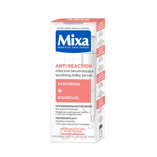 MIXA Anti Reaction mleczne serum kojące przeciw zaczerwienieniom dla skóry reaktywnej 30ml