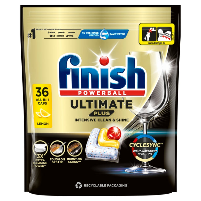 Finish Ultimate Plus Lemon kapsułki do mycia naczyń w zmywarce 36szt