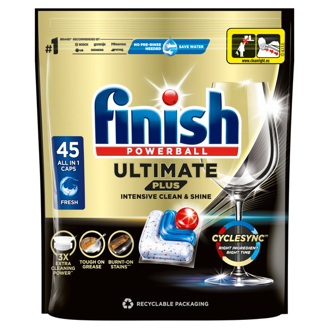 Finish Ultimate Plus Fresh kapsułki do mycia naczyń w zmywarce 45szt