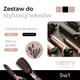 Camry Hair Styler zestaw do stylizacji włosów 5in1 1200W płytka falująca 3D + lokówka 32mm + lokówka 19mm + szczotka prostująca + płytki karbujące Zig-Zag