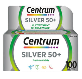 Centrum Silver 50+ multiwitaminy suplement diety 100 tabletek