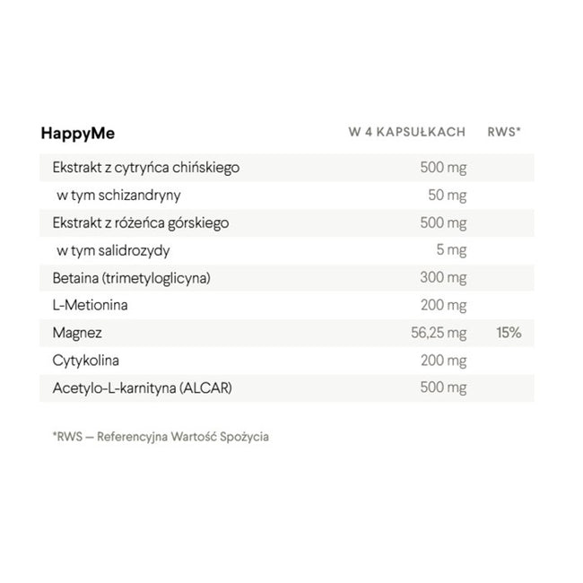 HealthLabs HappyMe suplement diety 120 kapsułek