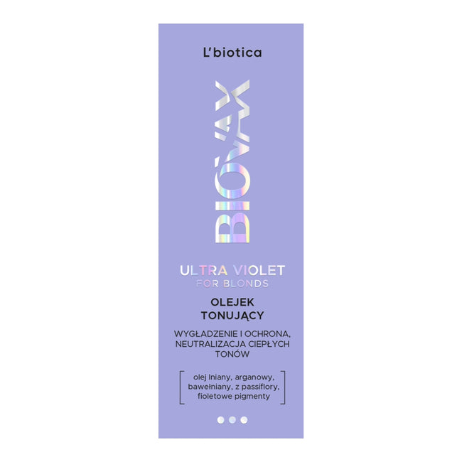 L'biotica Biovax Ultra Violet for Blonds olejek tonujący 50ml