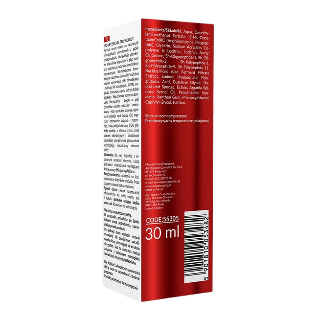 APIS Pro-Lift Spicule Technology Home terApis mikroigiełkowe serum liftingujące z DMAE i biomimetyczną konotoksyną 30ml