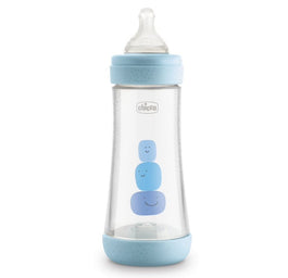 Chicco Perfect5 butelka antykolkowa ze smoczkiem silikonowym przepływ szybki 4m+ Boy 300ml