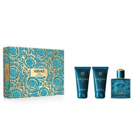Versace Eros zestaw woda toaletowa spray 50ml + żel pod prysznic 50ml + balsam po goleniu 50ml