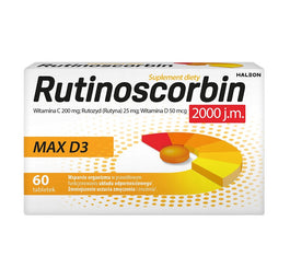 Rutinoscorbin Max D3 2000 j.m suplement diety 60 tabletek