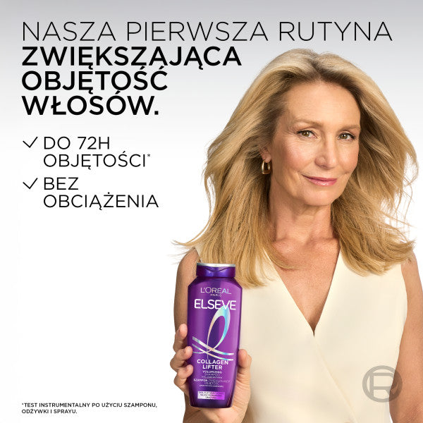 L'Oreal Paris Elseve Collagen Lifter szampon zwiększający objętość do włosów cienkich i pozbawionych objętości 400ml