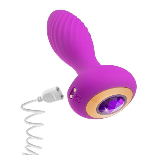 Blush Oh My Gem Charm korek analny z 7 trybami wibracji Amethyst