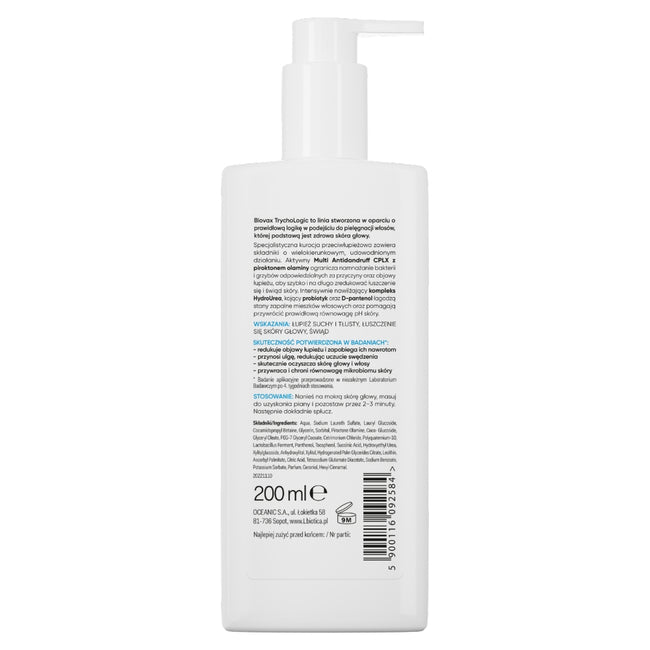 BIOVAX Trychologic Łupież szampon do włosów i skóry głowy 200ml