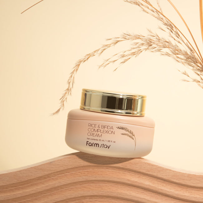 FarmStay Rice & Bifida Complexion Cream nawilżająco-odżywczy krem do twarzy z ryżem i fermentami 55ml