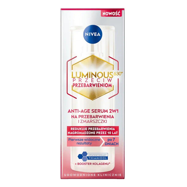 Nivea Luminous 630® anti-age serum 2w1 na przebarwienia i zmarszczki 30ml
