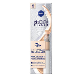 Nivea Hyaluron Cellular Filler 3In1 Eye Care Concealer krem korygujący cienie pod oczami