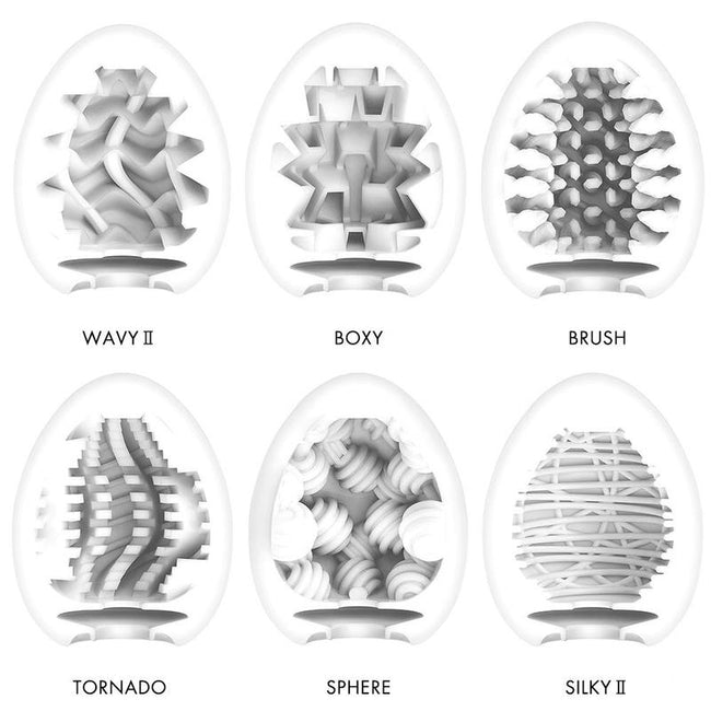 TENGA 6 Styles Easy Beat Egg Standard Package zestaw 6 jednorazowych masturbatorów w kształcie jajka