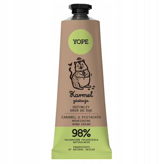Yope Naturalny odżywczy krem do rąk Karmel & Pistacja 50ml