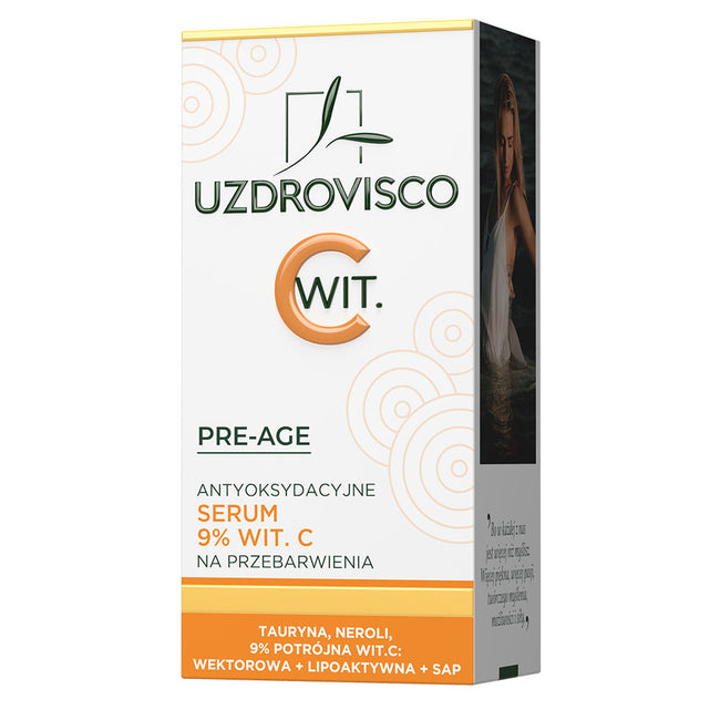 UZDROVISCO Pre-Age antyoksydacyjne serum 9% wit. C na przebarwienia 30ml