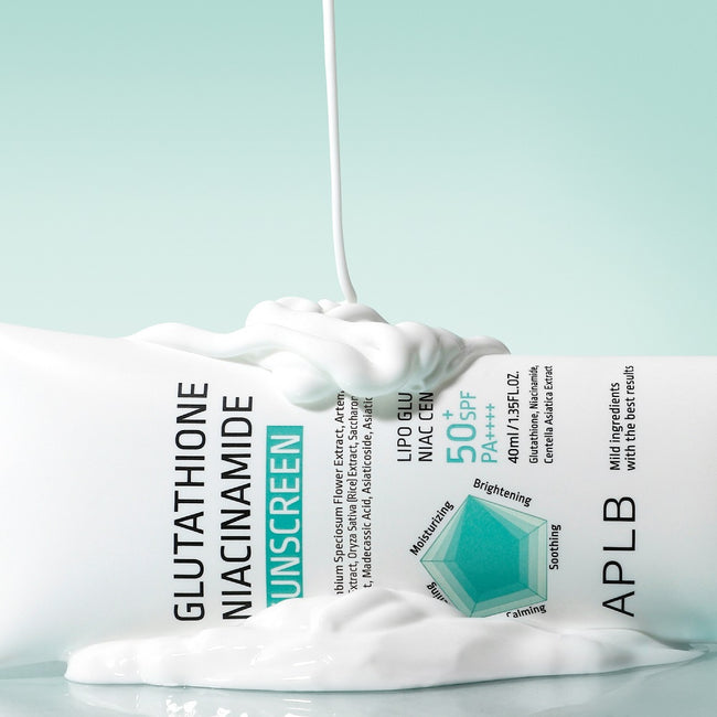 APLB Glutathione Niacinamide Sunscreen rozjaśniający krem do twarzy z filtrem 40ml