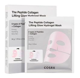 COSRX The Peptide Collagen Lifting Glow Hydrogel Mask hydrożelowa maseczka w płachcie z peptydami i kolagenem 3szt.