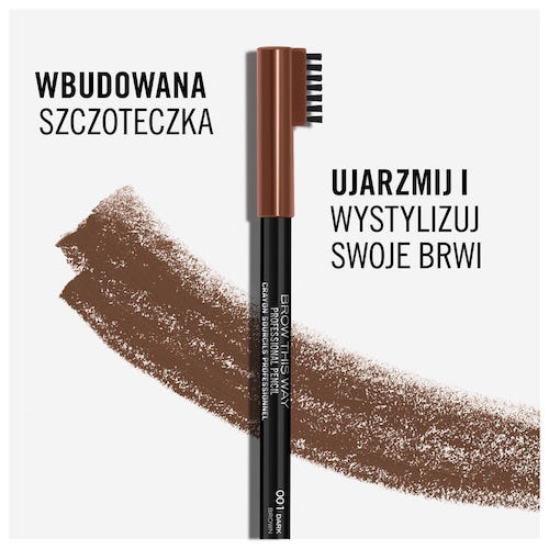 Rimmel Professional Eyebrow Pencil kredka do brwi z grzebykiem