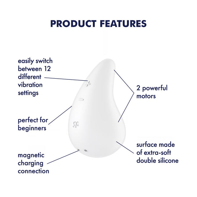 Satisfyer Dew Drop stymulator łechtaczki White