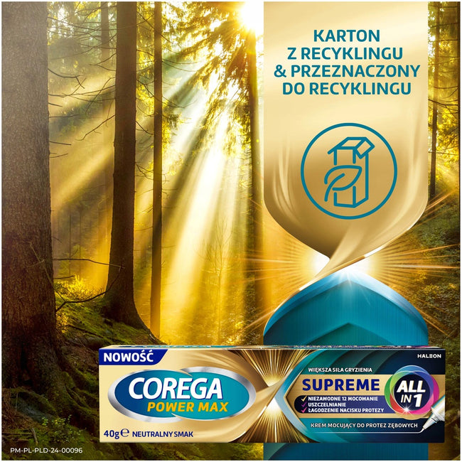Corega Power Max Supreme All in 1 krem mocujący do protez zębowych 40g