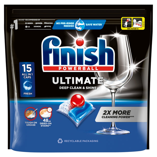 Finish Ultimate Fresh kapsułki do mycia naczyń w zmywarce 15szt