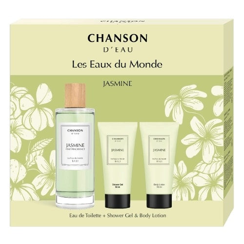 Coty Chanson D'Eau Jasmine zestaw woda toaletowa spray 100ml + żel pod prysznic 50ml + balsam do ciała 50ml