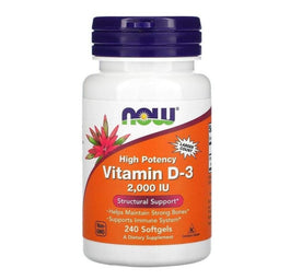 Now Foods Vitamin D3 suplement diety 240 kapsułek