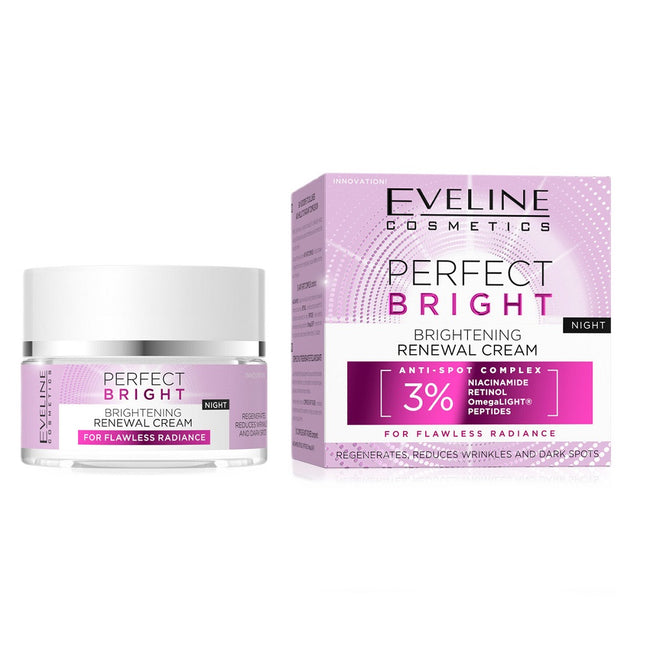 Eveline Cosmetics Perfect Bright rozjaśniający krem odmładzający na noc 50ml