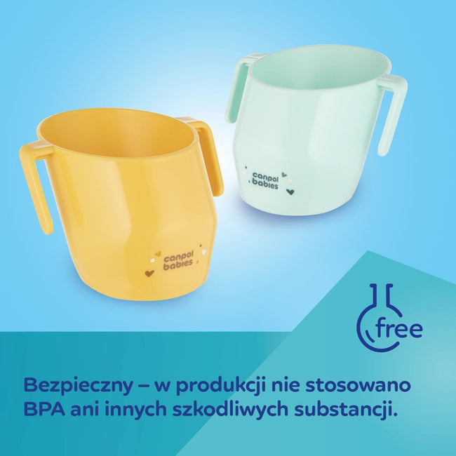 Canpol Babies Sprytny otwarty kubek dla dzieci do nauki picia Żółty