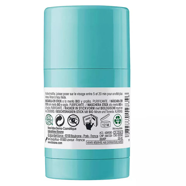Klorane Stick Mask maska w sztyfcie z organiczną miętą i glinką 25g