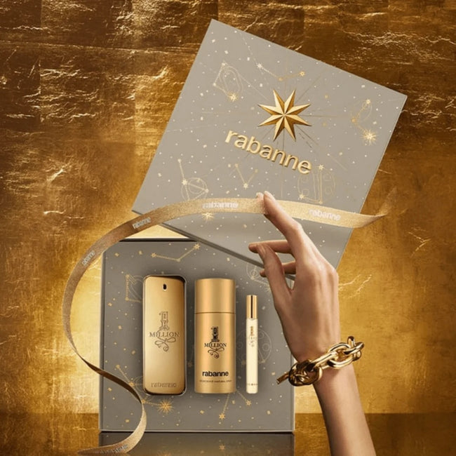 Paco Rabanne 1 Million Men zestaw woda toaletowa spray 100ml + dezodorant spray 150ml + woda toaletowa 10ml