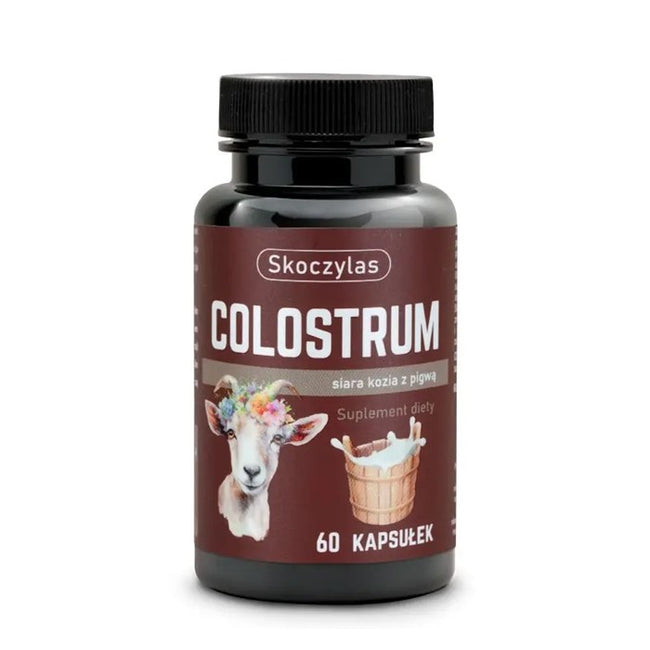 Skoczylas Colostrum siara kozia z pigwą suplement diety 60 kapsułek
