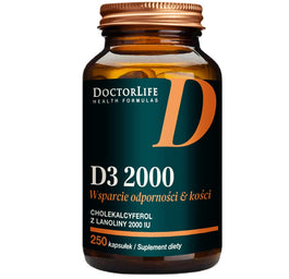 Doctor Life D3 2000 z Lanoliny w oliwie z oliwek suplement diety 250 kapsułek
