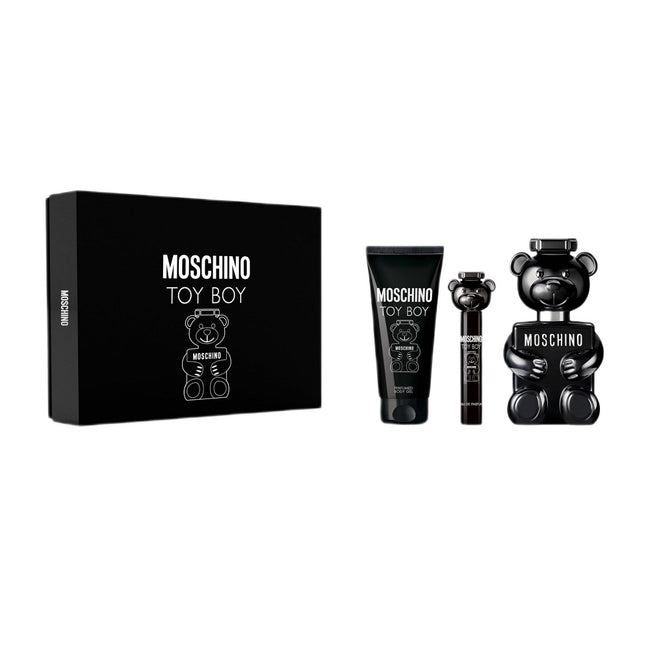 Moschino Toy Boy zestaw woda perfumowana spray 100ml + perfumowany żel do ciała 100ml + woda perfumowana spray 10ml