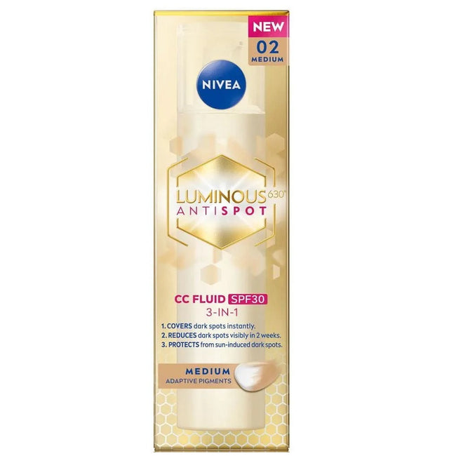Nivea Luminous630® krem CC przeciw przebarwieniom SPF30 02 Medium 40ml