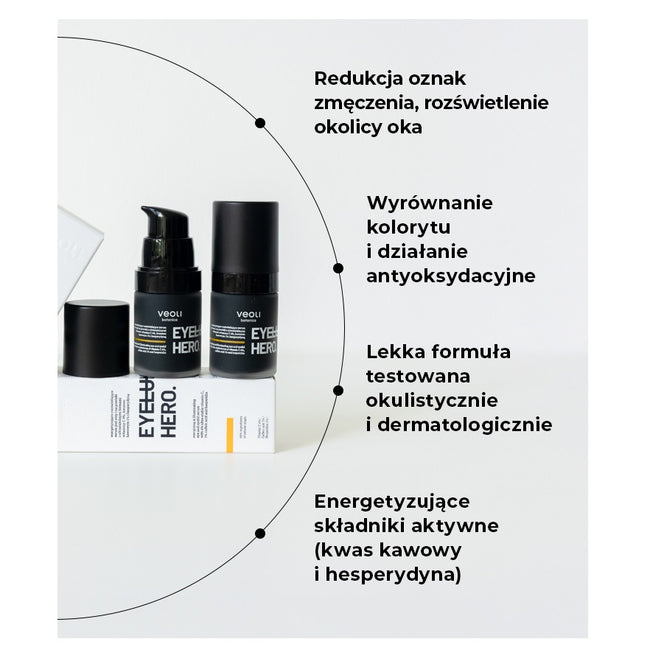 Veoli Botanica Eyeluminate Hero energetyzująco-rozświetlające serum pod oczy i na powieki 15ml